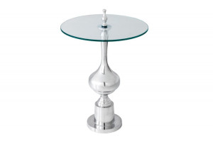 Stolik kawowy Intri 65 cm srebrny - Invicta