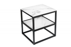 Stolik kawowy Fein 45 cm, czarna podstawa - Invicta