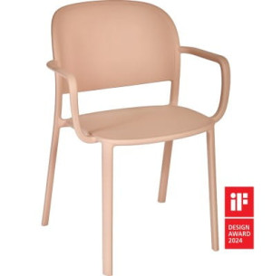 Krzesło z podłokietnikami Trena soft pink - Ezpeleta