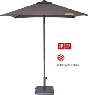 Parasol ogrodowy Eolo Pureti antracytowy 3 x 3 m - Ezpeleta