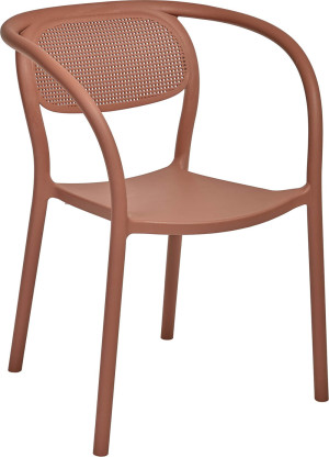 Krzesło z podłokietnikami Noon terracota - Ezpeleta