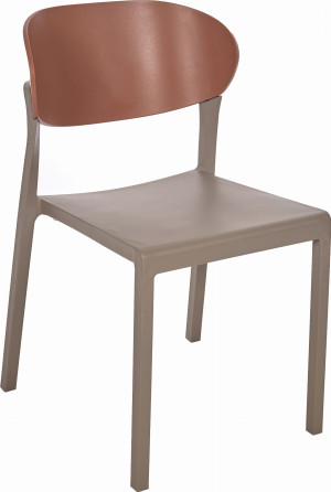 Krzesło Bake taupe/terracota - Ezpeleta