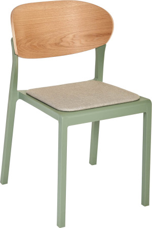 Krzesło Bake Wood Pad olivo/taupe - Ezpeleta