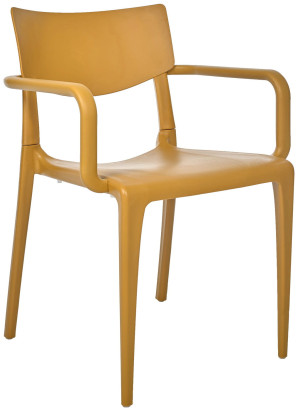 Krzesło z podłokietnikami Town mustard - Ezpeleta