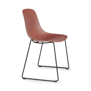 Krzesło Pure Loop Mono Sled, red green siedzisko, rama do wyboru - Infiniti Design