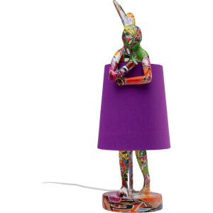 Lampa stołowa Animal Rabbit Graffiti/Purple 50 cm