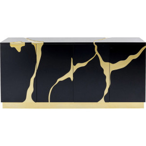 Kredens Cracked Black Gold