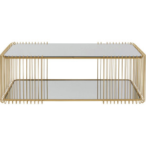 Stolik kawowy Wire Double Brass 120x60cm