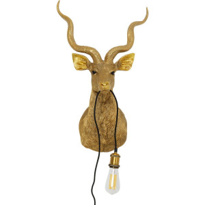 Lampa ścienna Animal Goat złota