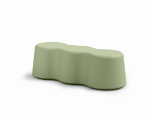 Ławka Peanuts 3 zielony AGT - Lyxo Design