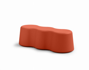 Ławka Peanuts 3 koralowy CRL - Lyxo Design