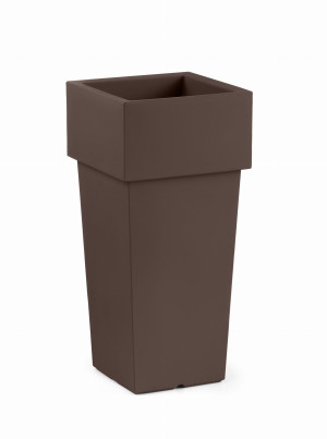 Donica Nova Square Cache-Pot ciemnobrązowy CRT - Lyxo Design
