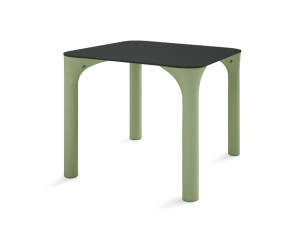 Stół Pure zielone nogi AGT, antracytowy blat - Lyxo Design