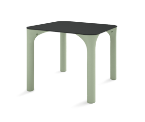 Stół Pure miętowe nogi GDA, antracytowy blat - Lyxo Design