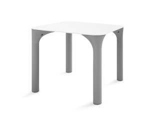 Stół Pure szare nogi FER, biały blat - Lyxo Design