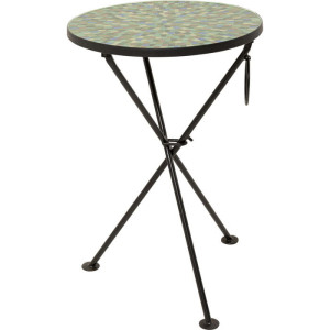Stolik boczny Clack Mosaic Green Blue Ø35cm