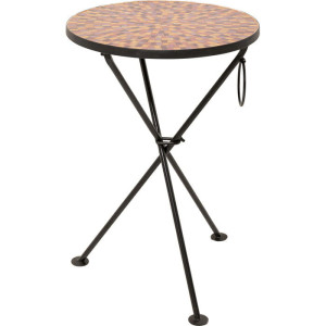 Stolik boczny Clack Mosaic Red Ø35cm