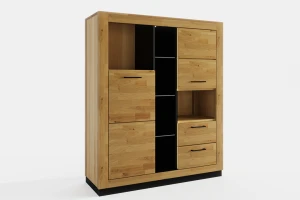 Regał drewniany dębowy Neomi 07