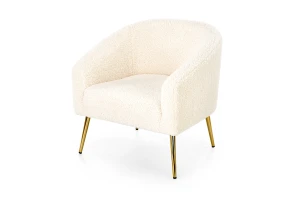 Fotel w tkaninie boucle - soft 01