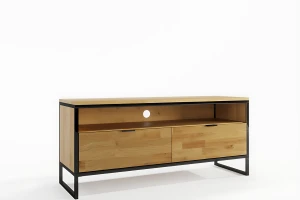 Dębowa szafka RTV - Kongo LOFT 01