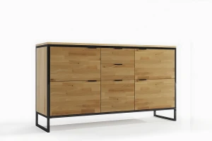 Komoda drewniana dębowa Kongo LOFT 03