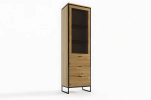 Witryna drewniana dębowa Kongo LOFT 06