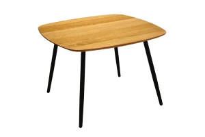 Stolik dębowy drewniany na metalowych nogach Geometric 02