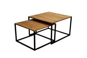 Stolik dębowy drewniany Loft 2 w 1