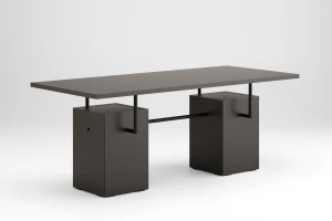 Nowoczesna ława Arrocco z czarną powłoką anti-fingerprint