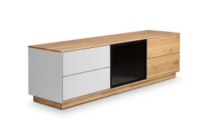 Dębowa szafka pod telewizor Symfonia 45 kaszmir 180 cm