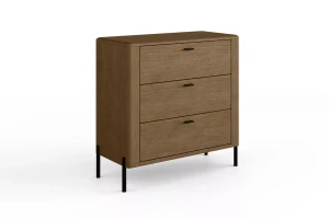 Wąska komoda dębowa z szufladami Madera 06