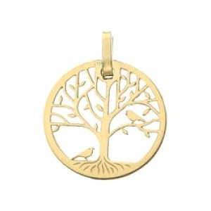 Orféva Médaille Arbre de Vie aux Oiseaux Or jaune