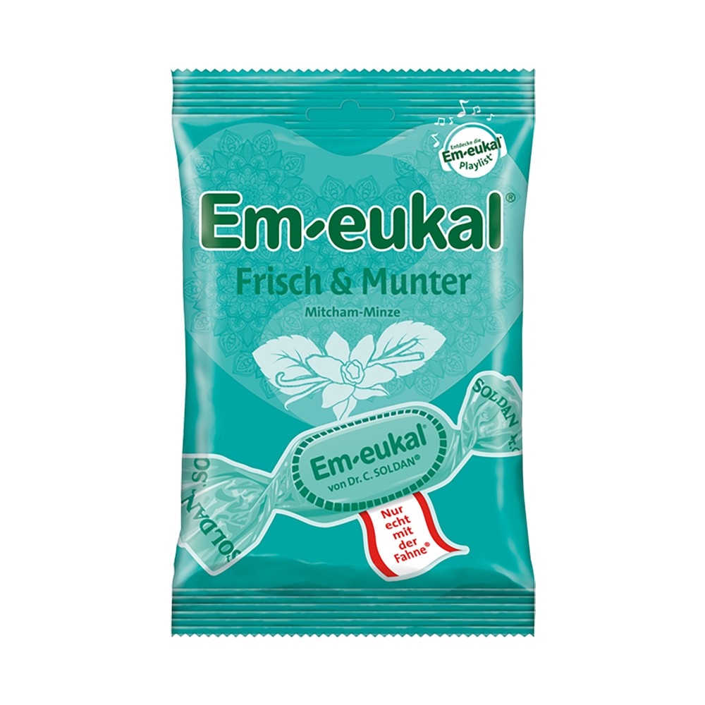 EM-EUKAL Bonbons Frisch & Munter Mitcham-Minze z.h 90 g
