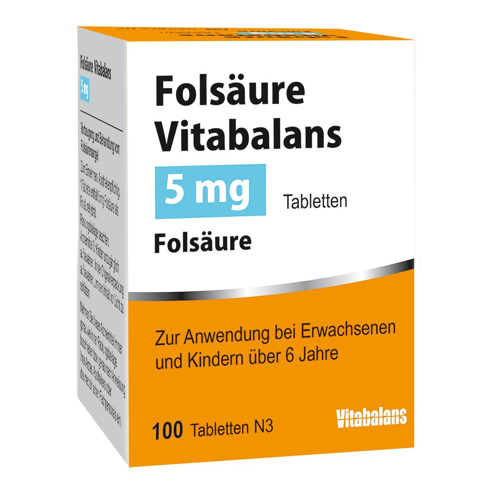 FOLSÄURE VITABALANS 5 mg Tabletten 100 St