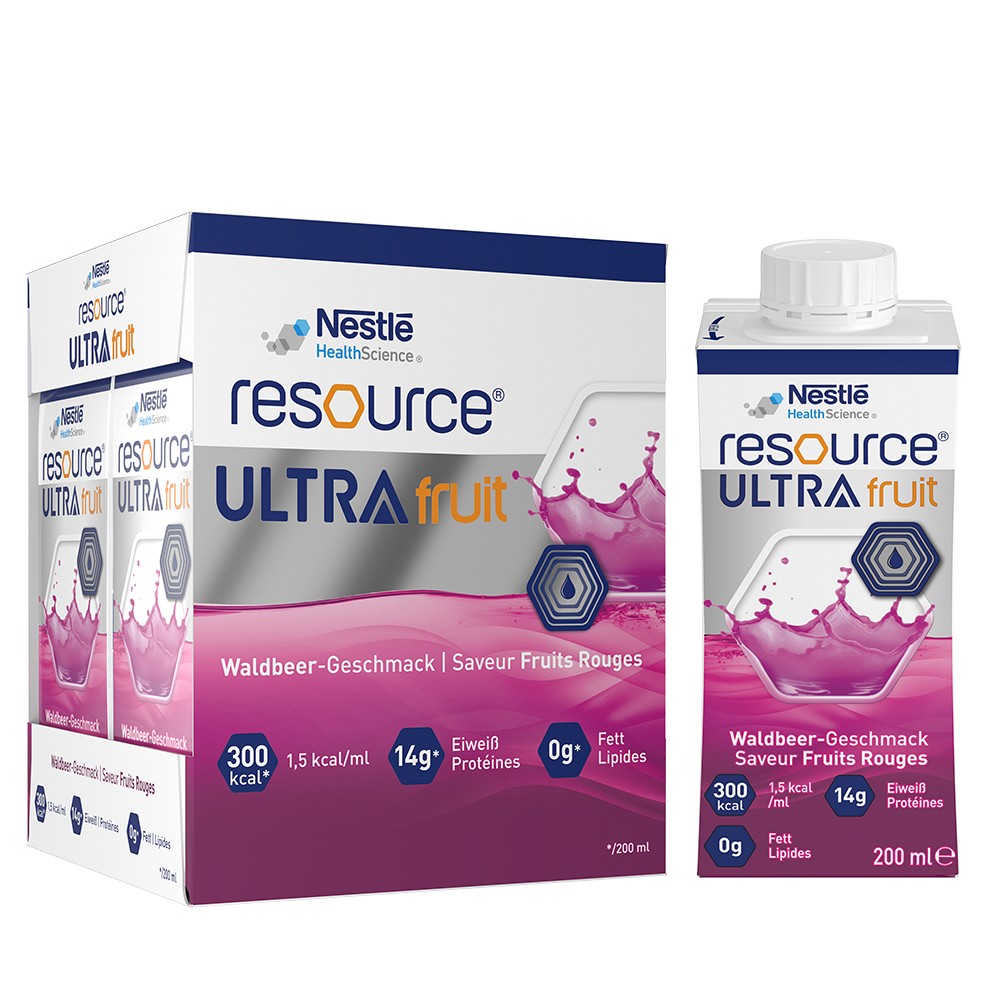 RESOURCE Ultra Fruit Waldbeere flüssig 4X200 ml