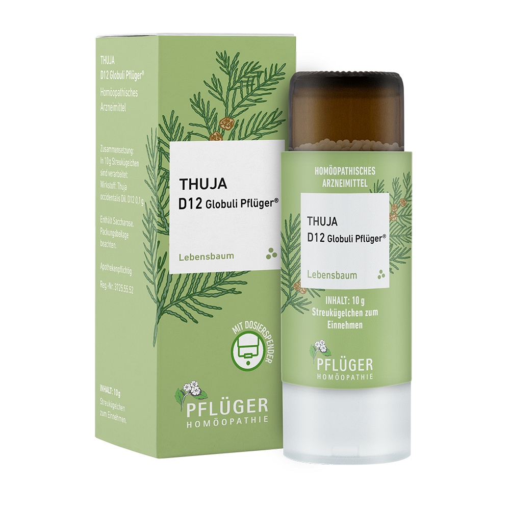 THUJA D 12 Globuli Pflüger Globulispender 10 g