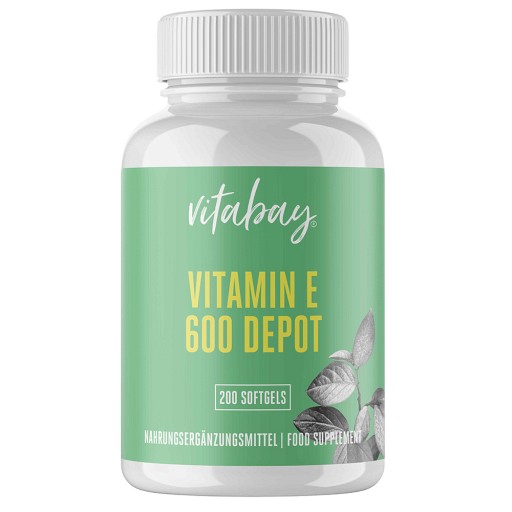 Vitamin E 600 I.E. Depot Tocopherol Zellschutz hochdosiert vegan Weichkapseln 200 St