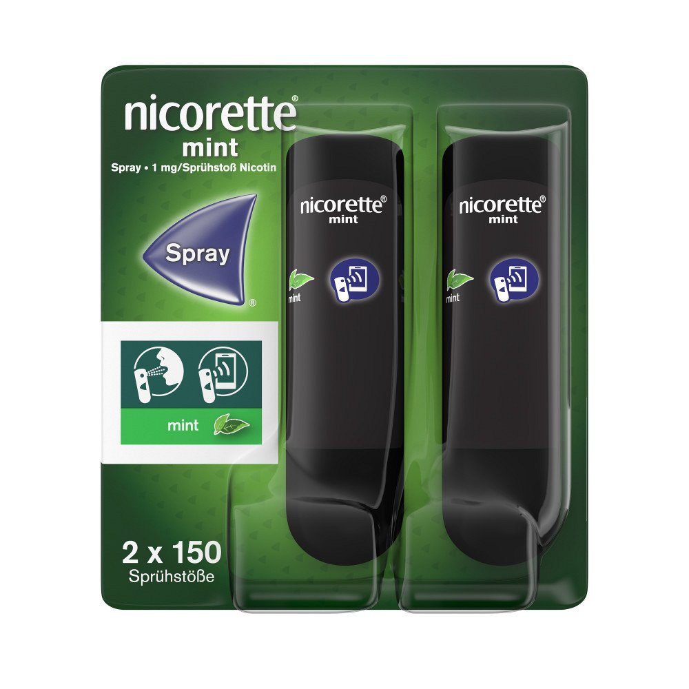 nicorette mint Spray mit Nikotin bei akutem Rauchverlangen 2 St