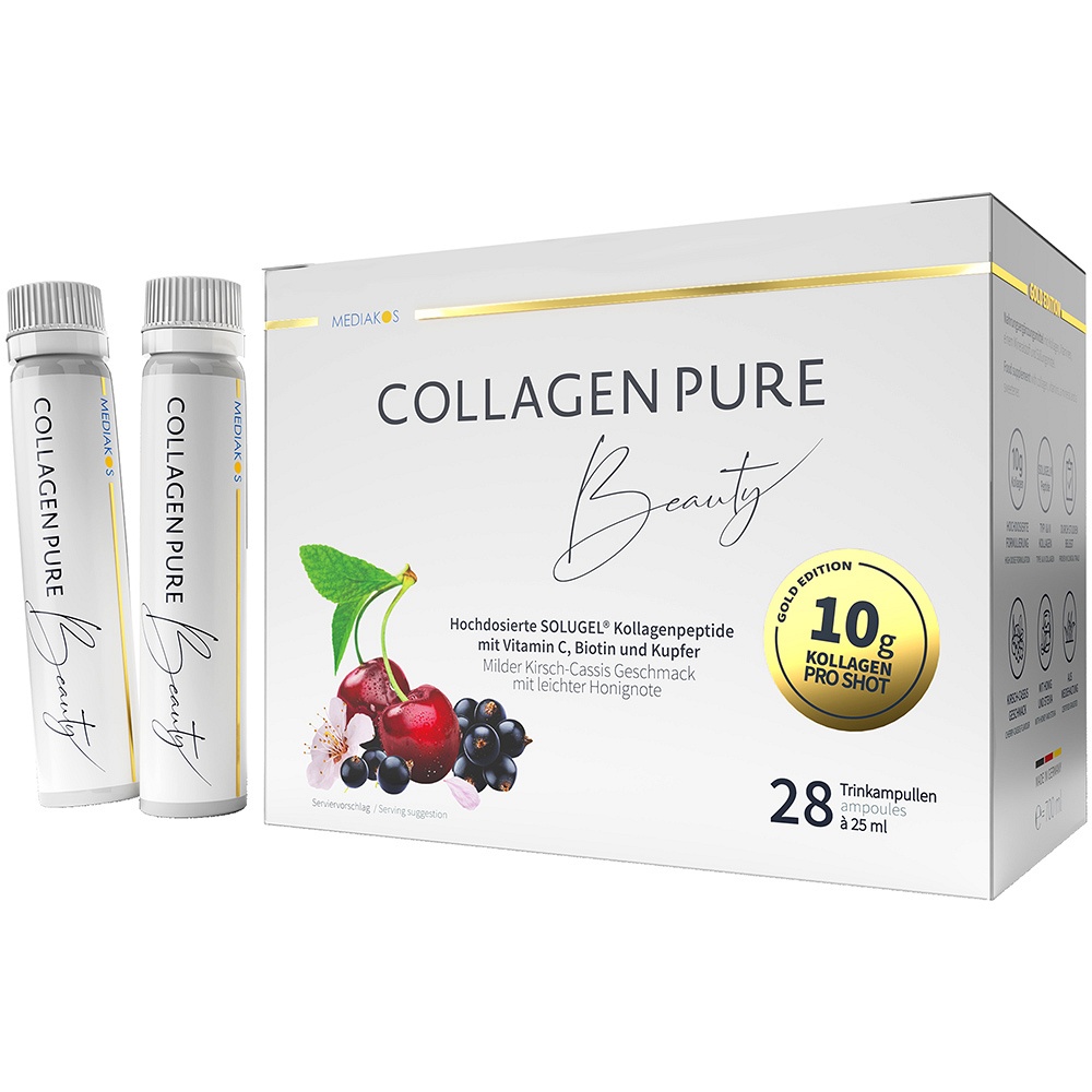 COLLAGEN PURE Beauty 10g Kollagen hochdos.Gold TRA 28X25 ml