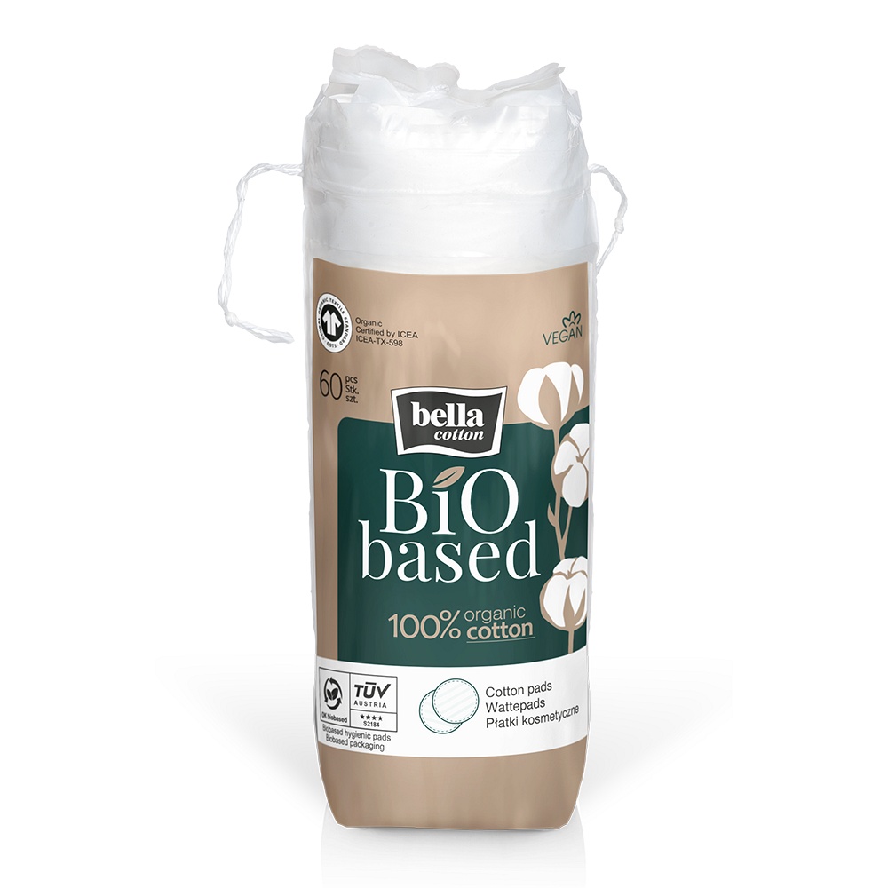 BELLA Wattepads cotton Bio based Duo 60 St