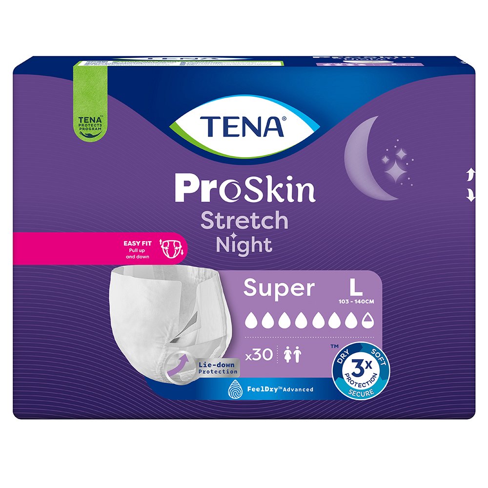 TENA STRETCH Night super Inkontinenz-Schutzhose L 30 St