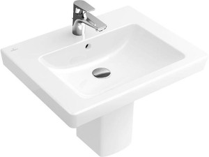 Wt Subway 2.0,weiß, mit Überlauf und Hahnloch LxB 470x600mm