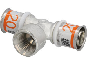Uponor S-Press PLUS T-Stück d20mm-DN15 (1/2')-d20mm IG