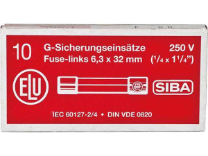 Feinsicherung flink 6,3 A 1 Beutel 10 Stück 6, 3x32mm