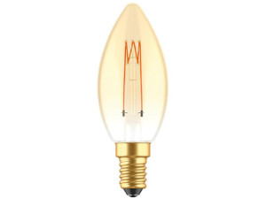 Led Deko/Vintage Leuchtmittel - Kerzenform C35 E14 2,5W 136lm 1800K Gold 330° - dimmbar