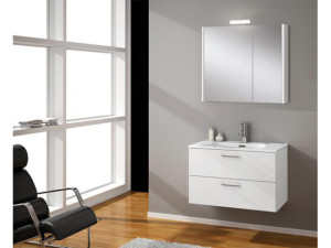 Badmöbel-set NOA weiß Hochglanz 2 Auszüge Breite 815x515x470 mm