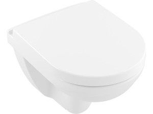 Wc-set Villeroy & Boch O.Novo Compact Wand, spülrandlos, Keramik, Weiß, Softclose, 5688HR01