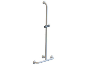 Duschhandlauf Elida Classic mit Brausestange Weiß glänzed BxHxT:500x1200x100mm