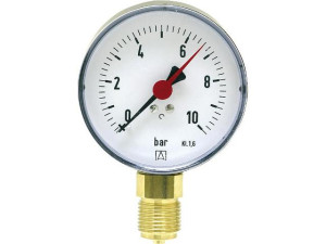 Manometer 0-16 bar, Durchmesser 80mm für G1/2 DN15 1/2" radial