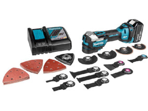Akku-multifunktionswerkzeug Makita 18V DTM52T1JX2, 1x 5,0 AH Akku und Ladegerät, inkl. 44-teiliges Zubehör